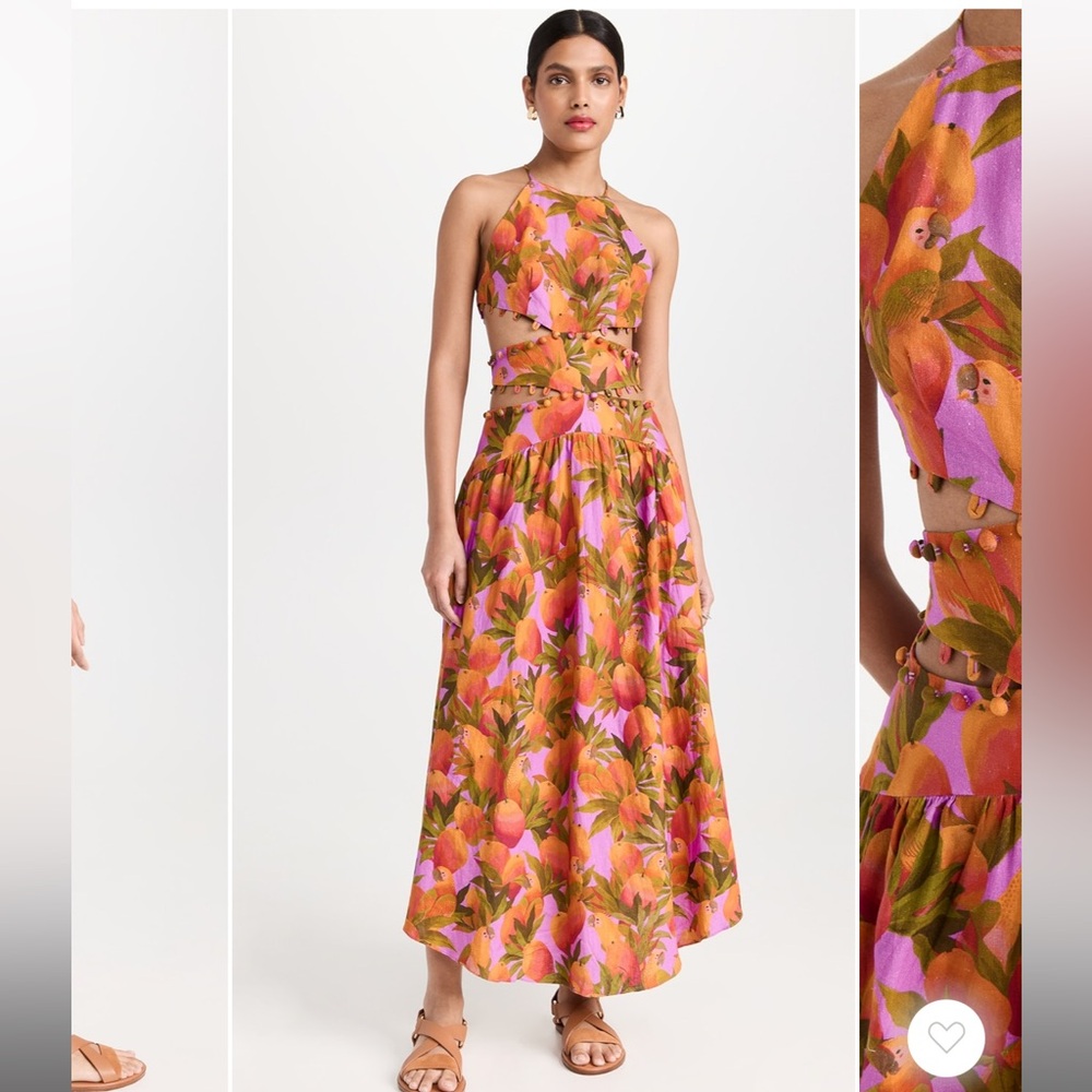 FARM Rio Mango Macaws Midi Dress - XL